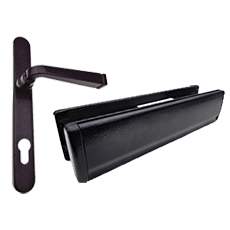 Antique lever handle and letterplate